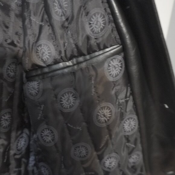 GV Emporio Handmade in Italy Black Leather Jacket Sz L - Picture 7 of 7